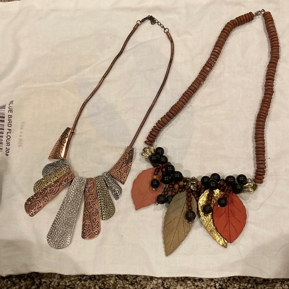 Metal and wooden jewelry